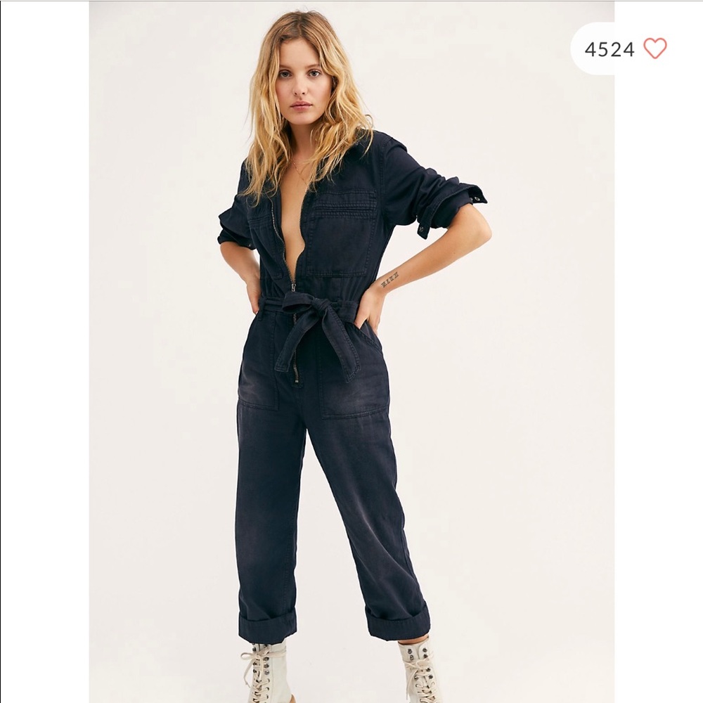 Free People Jumpsuit Coveralls size 14 Navy